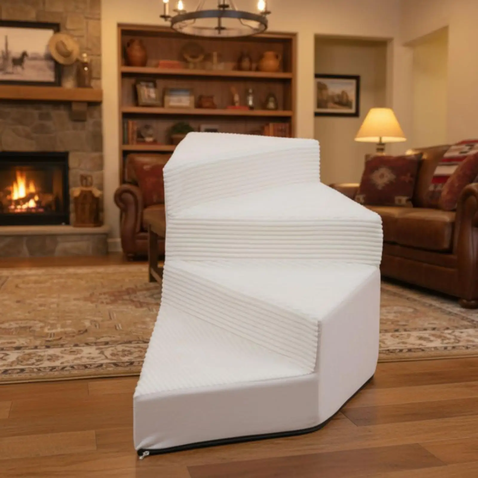 Indoor Staircase Ramp for Pets Dog Stairs for Bed Climbing Ramp Foam Dog Ladder for Small Dogs Cats Sofa Washable Cover