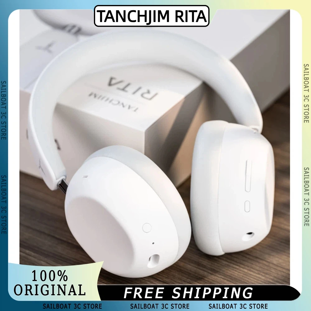 TANCHJIM RITA HiFi Headphones Wireless Bluetooth Hybrid ANC Active Noise Cancelling LDAC Bluetooth6.0 Ergonomic Gaming Headphone
