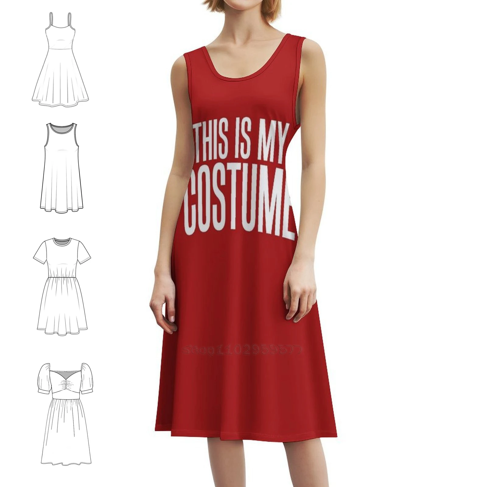 

This Is My Costume Платье в корейском стиле для женщин Элегантное повседневное платье для вечеринки или повседневной носки и музыкальной группы Dance Fun Enjoyment