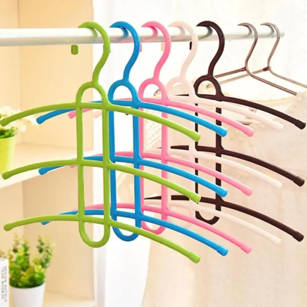 Multifunctional Hanger Hook Fishbone Clothes Hanger Clothes Rack Wardrobe Organizer Space 3 Layer Saver