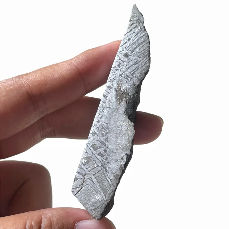 Genuine Muonionalusta Meteorite Fragment Hand Cut  Widmanstätten Veins Outer‑Space Rock Collectible Display Gift TC791