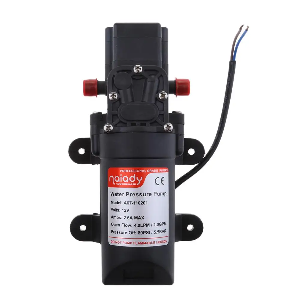 

1pc Black Water Pressure Pump Water Pressure: 80 PSI Portable Pressure Washer,