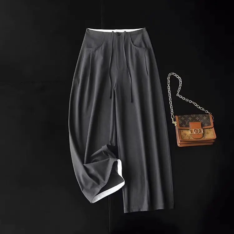 Dave&di Skinny Tie Up Wide Leg Trousers, Nine Cents/long Pants Woman Clothes Women's Pants And Trousers
