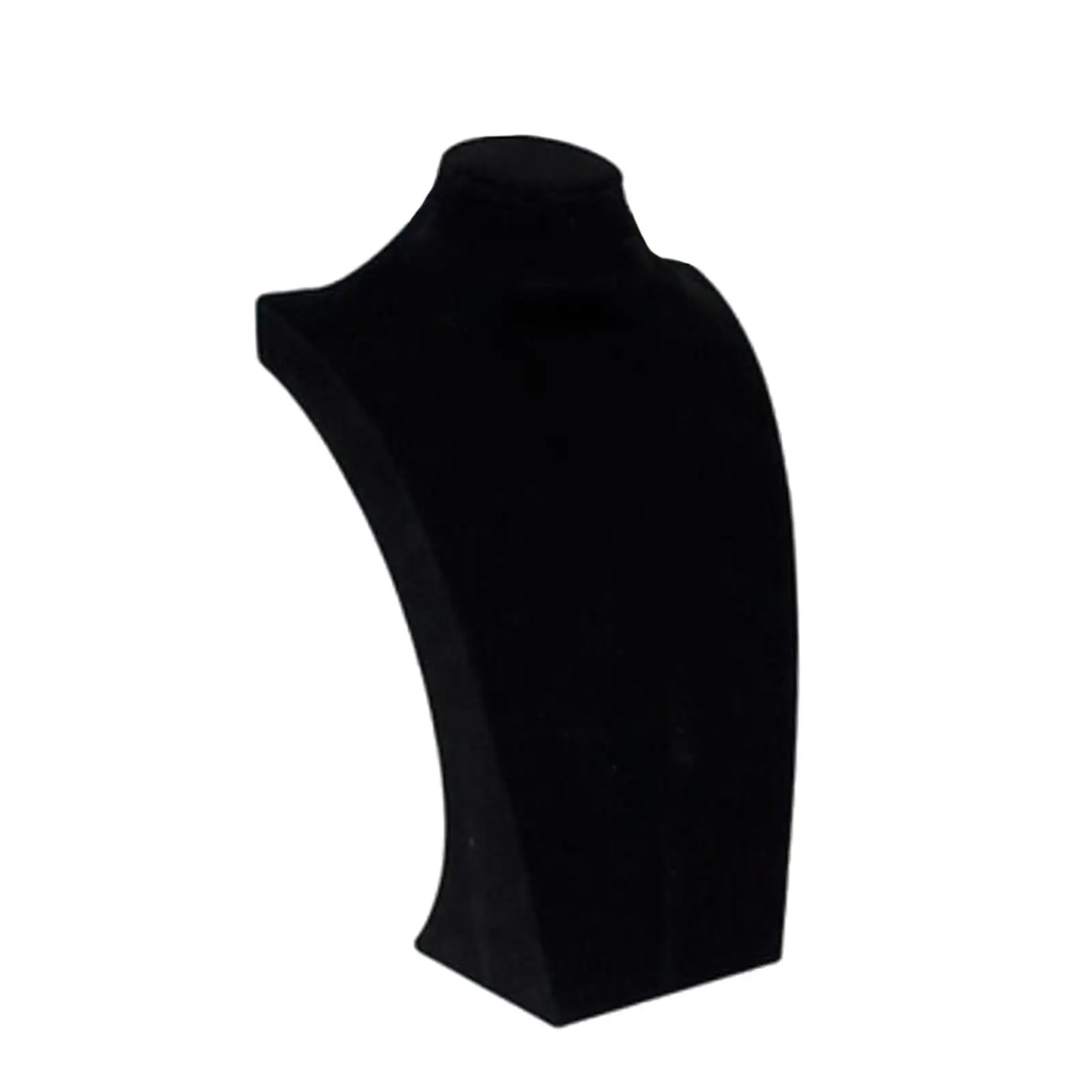 

Premium Black Velvet Necklace Display Mannequin Wooden Jewelry Stand Organizer for Stores and Homes