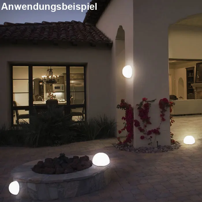 Modern Spherical Shape LED Solar Lamp Durable Plastic Design for Garden IP65 Rating