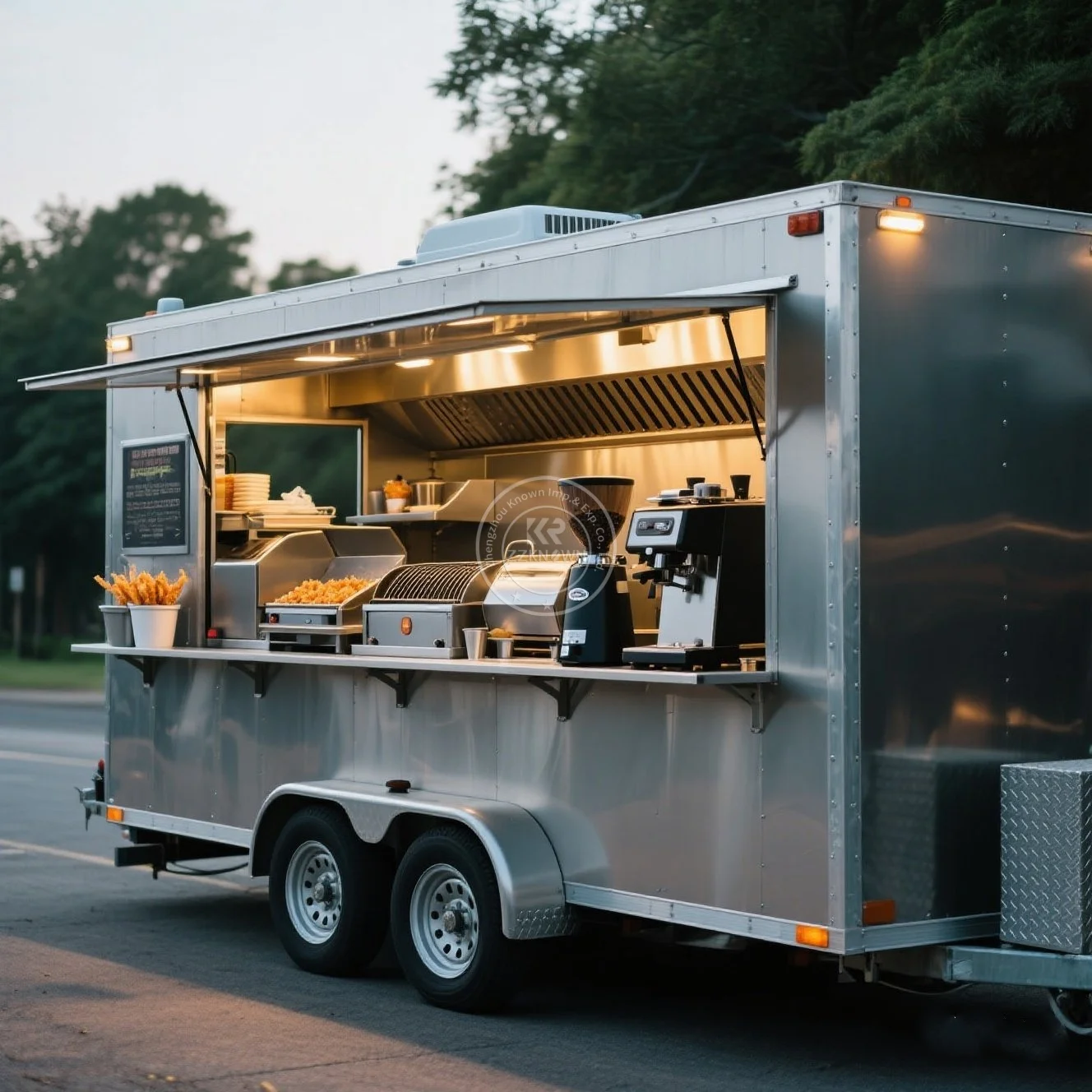 

Custom US Standard Mobile Pizza Taco Food Truck Van Catering Trailer Custom Street Concession Food Trailer With Full Kitchen