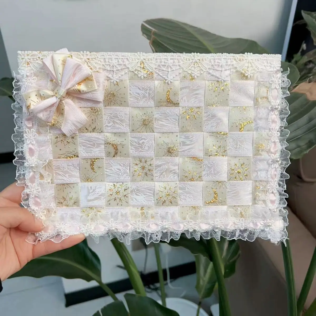 Lolita Luxury Ribbon Lace Backplate, Badge Display Organizer Board, Backpack Base Insert Board, Badge Display Insert Board