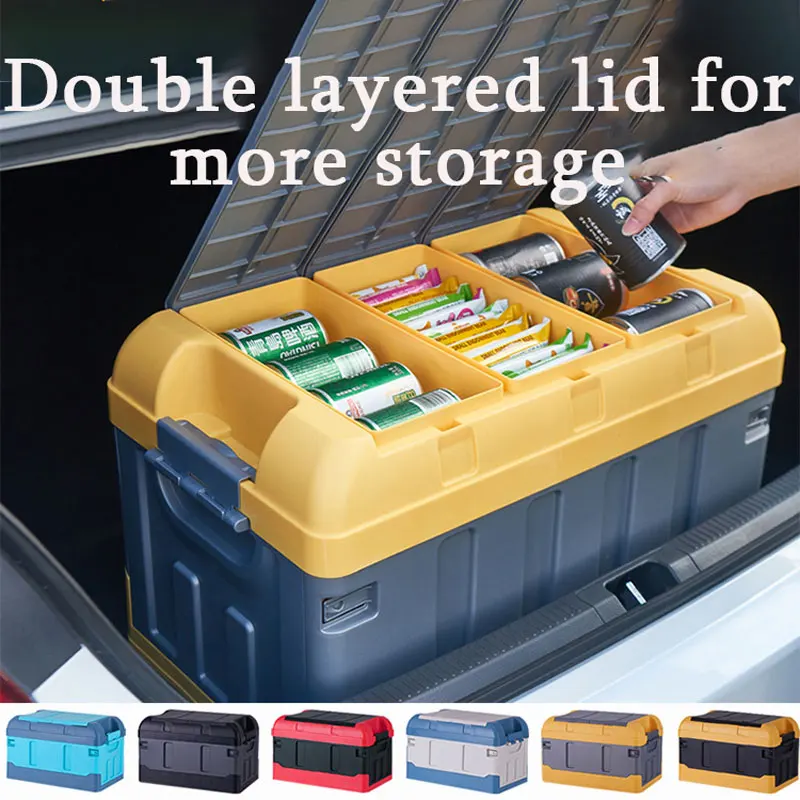 

Car Storage Box Foldable Backup Camping Storage Box Firm Car Sorting Storage Box Home Stowing Tidying Automobiles Accessories