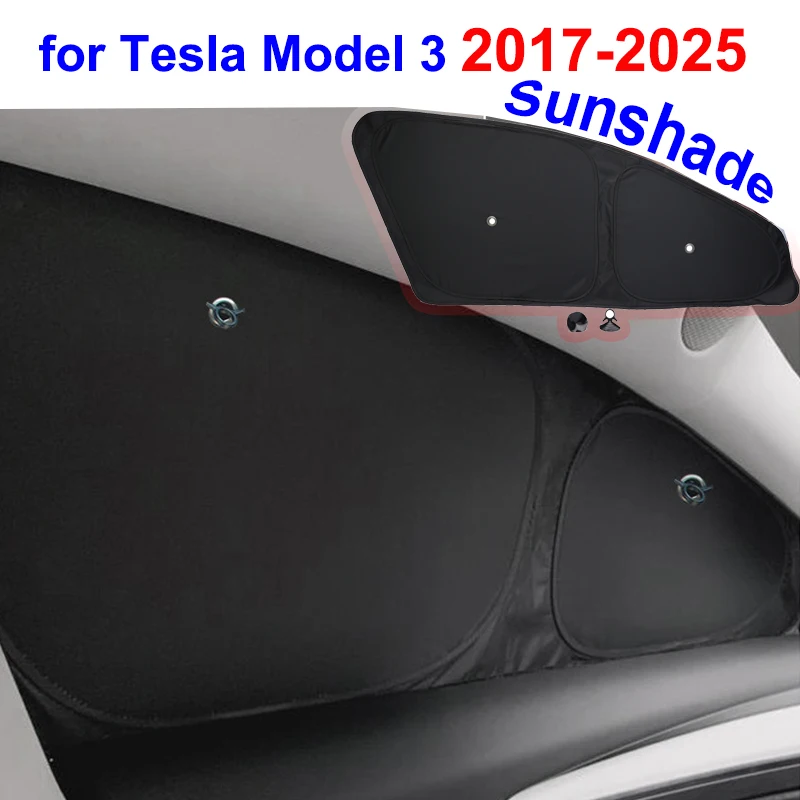 Model Y Juniper 2025 Privacy Sunshade for Tesla Model 3 2024 Highland Side Window Sun Shade Cover Front Rear Windshield Sunvisor