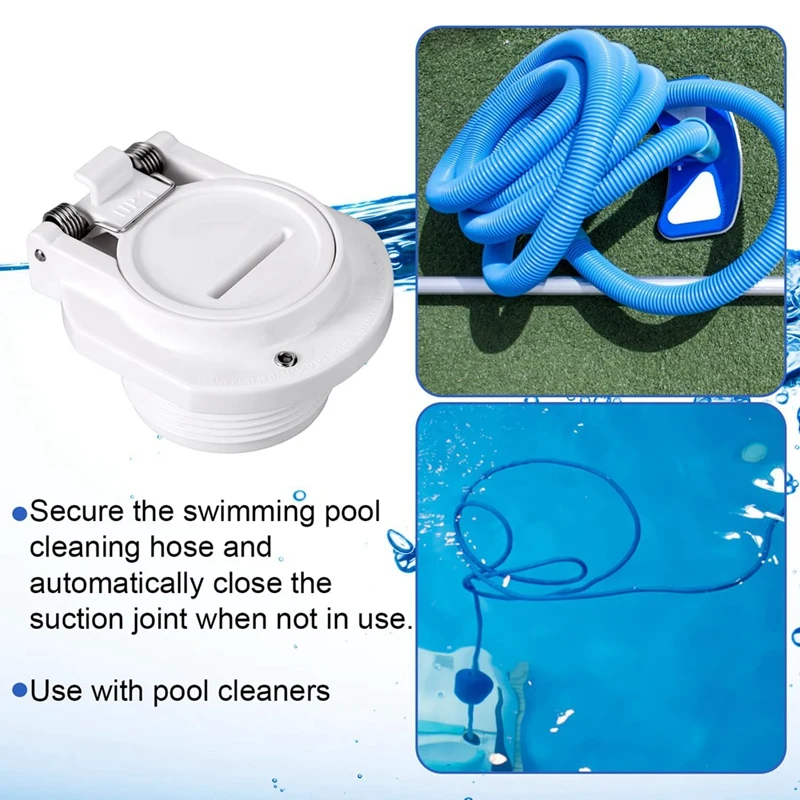 W400BWHP Vacuum Safety Lock, Free Rotation Pool Vacuum Adapter For Hose Pool Cleaner Wall Fitting