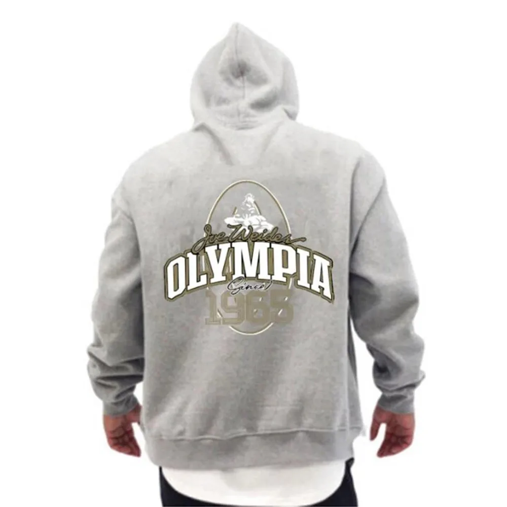 OLYMPIA Autumn winter Men Fashion New Orsay Commemorative Fitness Hooded Sweatshirt Trend Olympia Casual Running Sports Tops