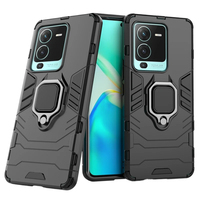For VIVO V15 V17 V20 V21 V23 V25 V27 V29 Pro Back Cover Phone Case Shockproof Armor Anti-Fall Metal Ring Holder Magnetic Funda