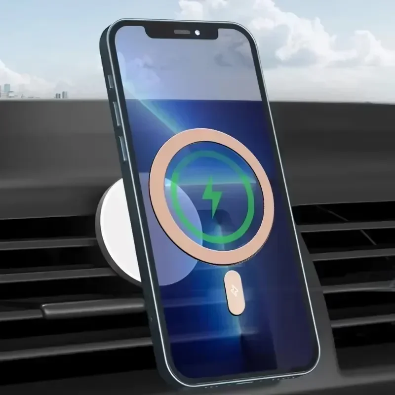 1/5PCS Magnetic Sticker Metal Ring for Magsafe Wireless Charging Circle Charge Disk Magnet Stickers For iPhone 16 15 13 Pro Max