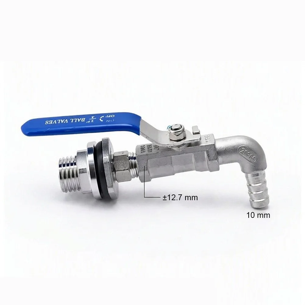304 Grade Stainless Steel Drain Valve for Aquarium Drainage Water Bucket Drainage and Outdoor Water Management