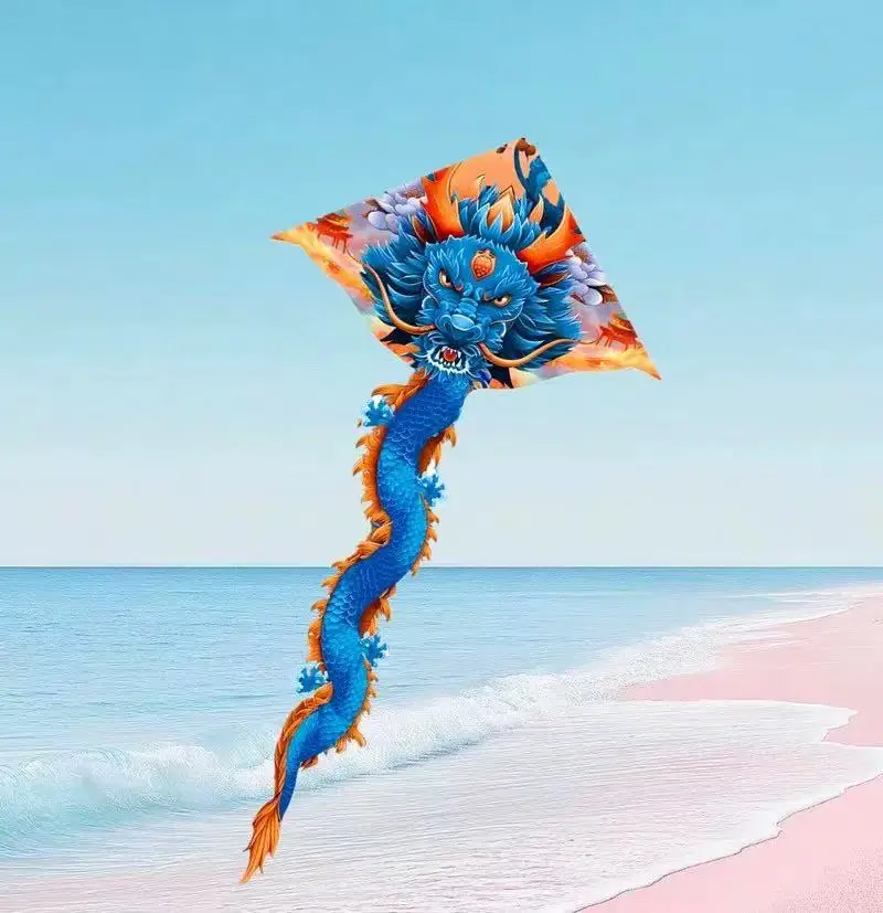 Drakenvlieger van nylon, professionele windvliegers, slangvlieger, blauwe vogelvlieger te koop, parachute speelgoed, koi.