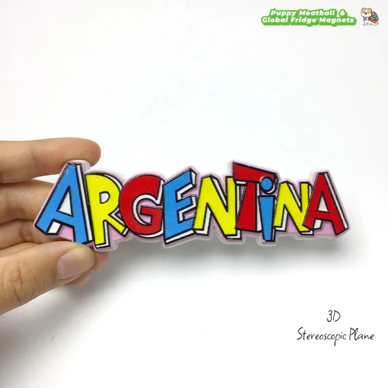Alfabeto pintado creativo Argentina, imán magnético Cultural y creativo para refrigerador, recuerdo de viaje, regalo de decoración del hogar