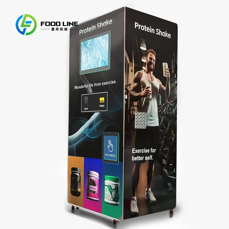 Customized size Automatic protein shake fitness vending machine with touchscreen