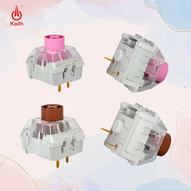Kailh Box Silent Pink Switch Silent Brown Linear Tactile Switches For Mechanical Keyboard GK61 SMD MX 3Pin Switchs Hot Swap