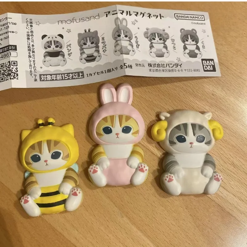 4cm Mofusand 액션 피규어 세트 동물 머리 장식 인형 귀여운 Pvc 모델 블라인드 박스 데스크탑 장식 공예 장난감 생일 선물