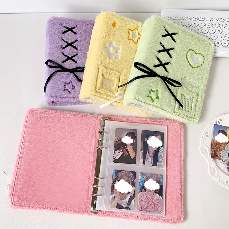 1/3/10Pcs Sweet Girl Ballet Theme A5 Album Idol Card Collection Books Transparent Inner Pages Cute Bow Plush Photo Album