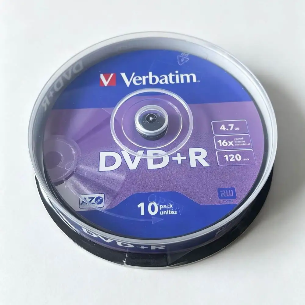 Verbatim AZO DVD-R Discs 4.7GB DVD Disc Recordable 16X 120MIN 10Pcs/Pack