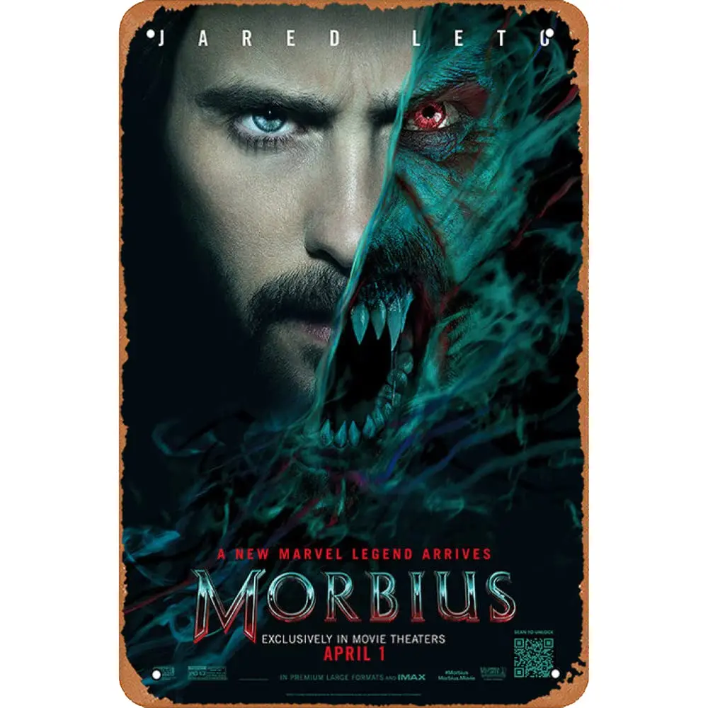 Yzixulet Morbius Movies Poster Movies & TV series Vintage Tin Metal Sign 8x12 Inch Wall Decor, 8 x 12 Inch