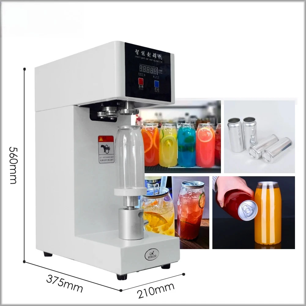 Can Sealer Machine 55mm PET Drink Can Sealer for 330ml 500ml 650ml Milk Tea Coffee Shop