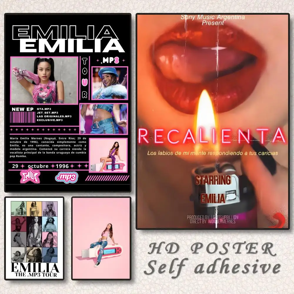 Emilia M-mernes Poster Sticky Painting With Prints Home Bedroom Living Room Decoration Gift