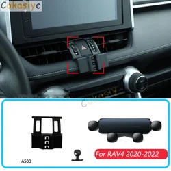 Car Phone Holder For Toyota RAV4 2020-2022 Gravity Stand Mount Support Horizontal GPS Mobile Bracket Accessories With Base