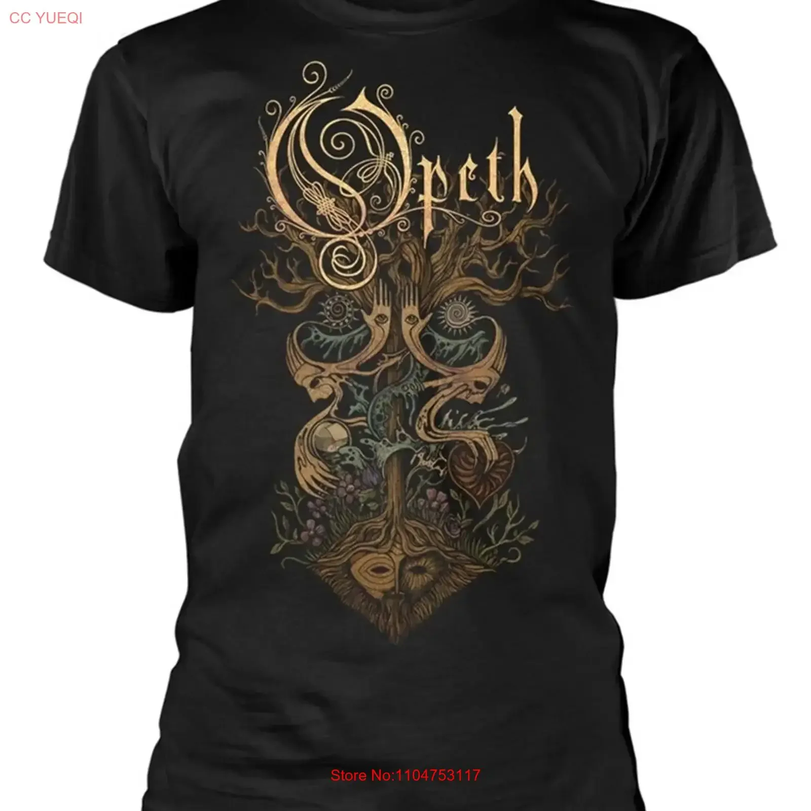 RARE NEW Opeth Tree Black T Shirt OFFICIAL HOT vintage Washed Versatile Slightly Unisex Top For Everyday Wear designer clothes