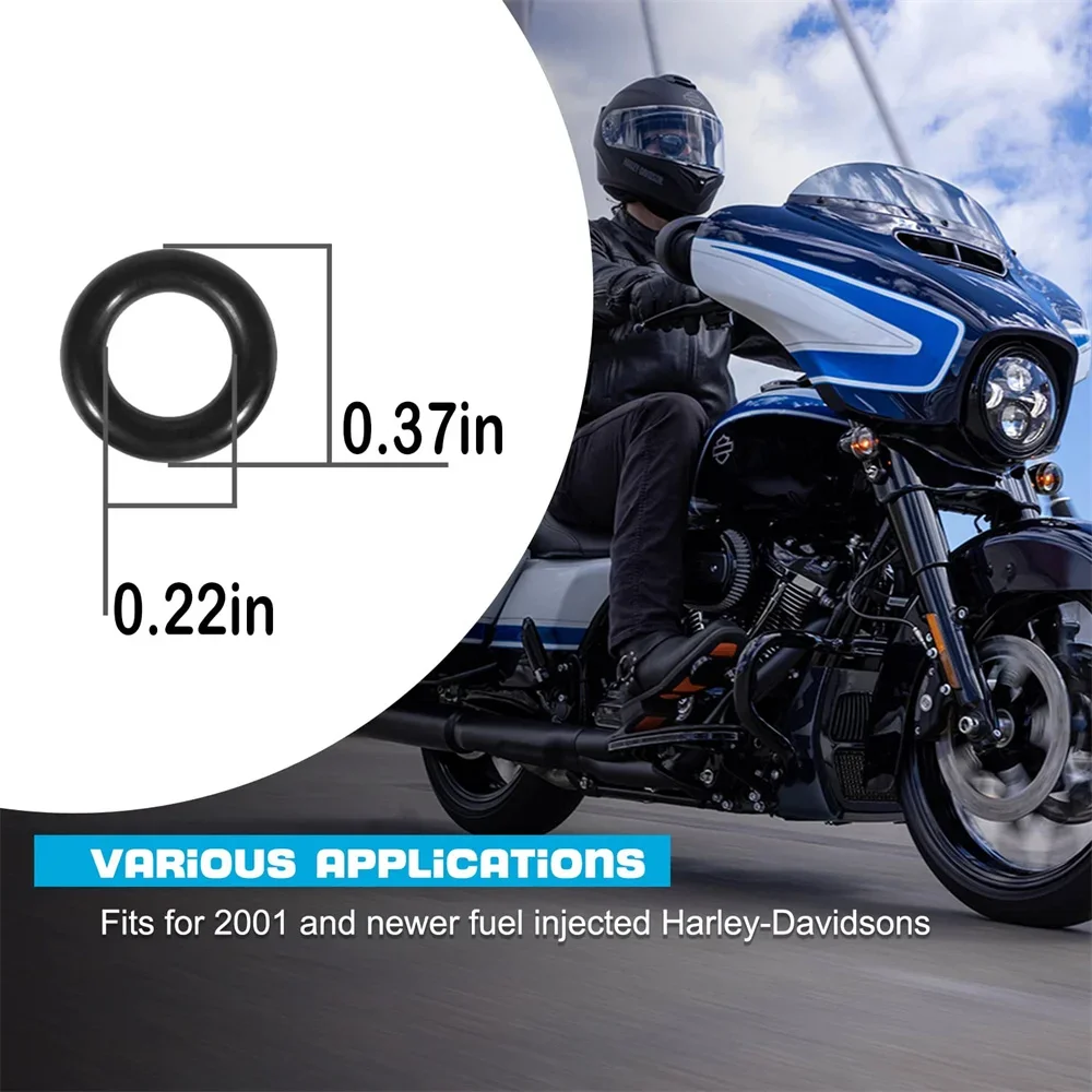 10-teiliger MC600-5 Ersatz-O-Ring mit männlichem Ende – Kraftstoffleitungs-Umbausatz – O-Ring für Kraftstoffleitungskupplung – für eingespritzte Harley-Davidsons – Detail 10