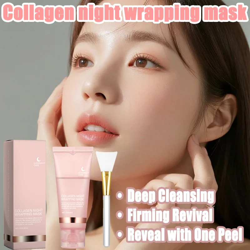 

Collagen Peel-off Mask Night Wrapping Facial Mud Firming mask Daily Collagen Jelly Cream Deeply Hydrates Night Care Mask Cream