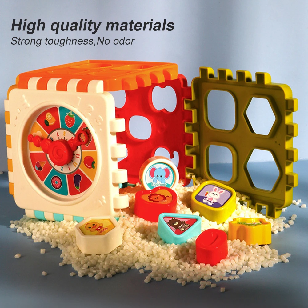 

Colorful Shape Sorter Clock Geometric Blocks Early Learning Educational Shape Puzzles Kids Plastic Children Educational Toys