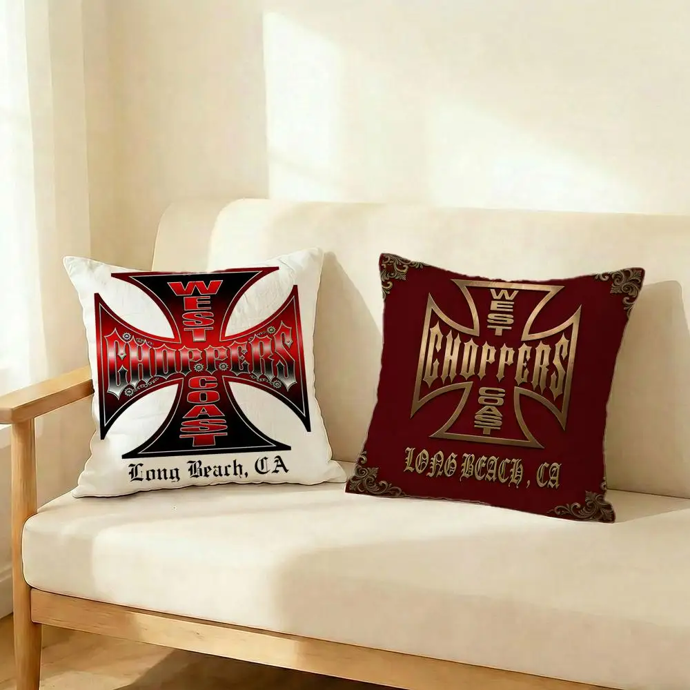 Motorcycle West Coast Choppers Cushion Cover Decorative Cushions Covers Cover Sofa 50x50 Pillow 4 Piece 45x45 40x40 Pillowcase