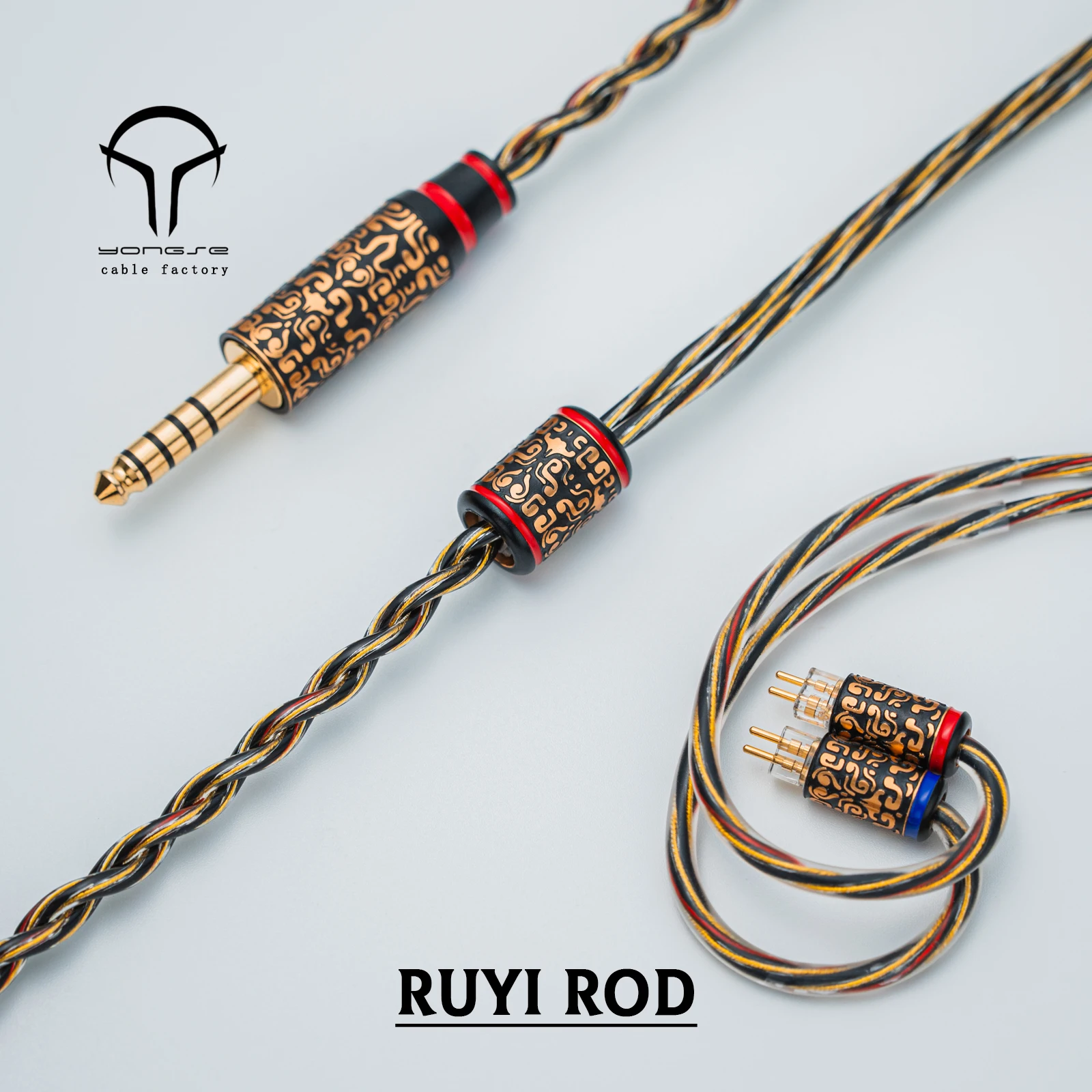 Yongse Ruyi Rod Pure OCC Copper with Silver plating Earphones Upgrade Cable