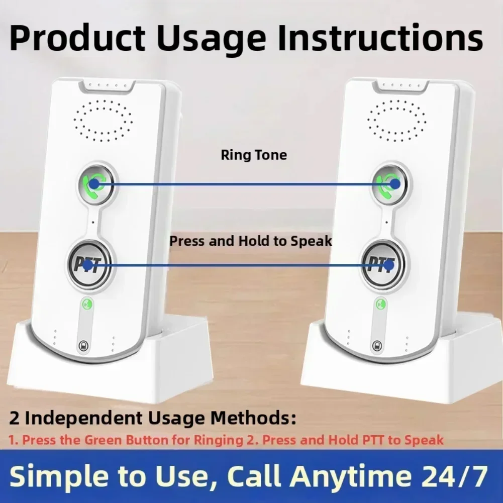 

Long range wireless voice doorbell with weatherproof outdoor unit and built in battery for seamless communication