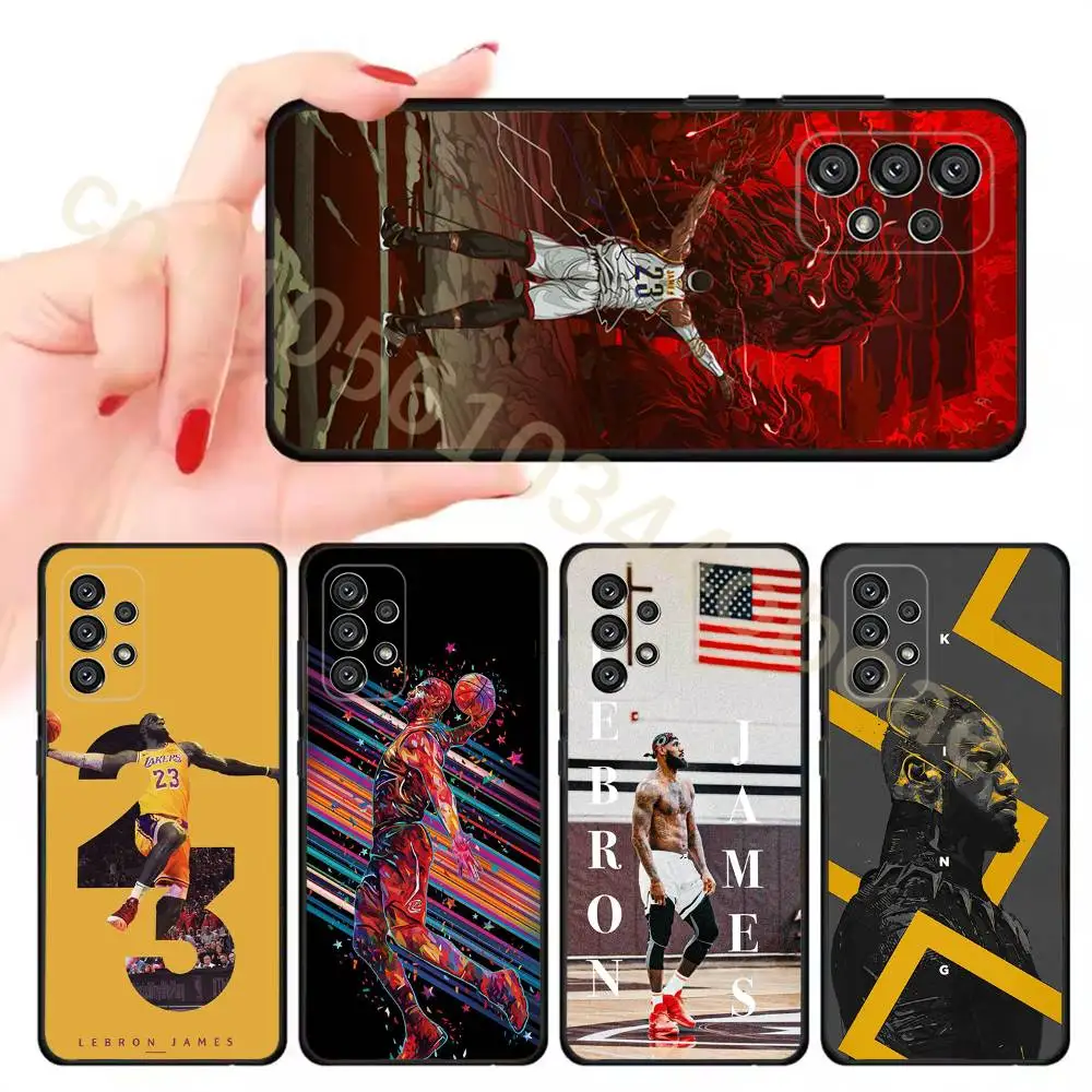 L-LeBron James King 23 Phone Case For Samsung Galaxy A13,21s,22,31,32,52,53,71,80,A91 Soft Black Cover