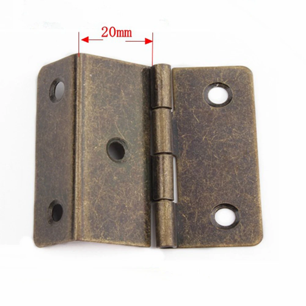 

20pcs Bending Hinges Durable Triple Folding Cabinet Door Furniture Concealed Smooth Closing Action Inset Design Hinge Hardware