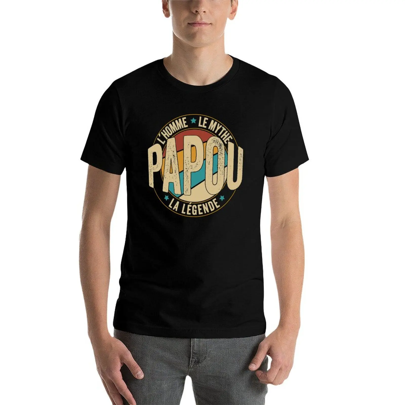 T-Shirt l'Homme Homme Papou Cadeau shirts humor t Mythe PAPA cotton dark la Légende le quality funny