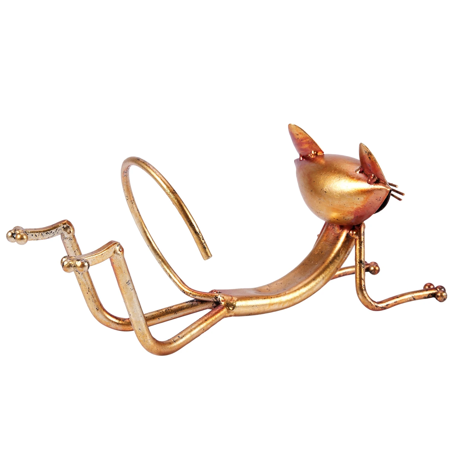 Cost Effective Yoga Cat Wine Rack Metal Wine Holder Wine Shelf Sculpture Practical Sculpture Home Decoration Interior Wine