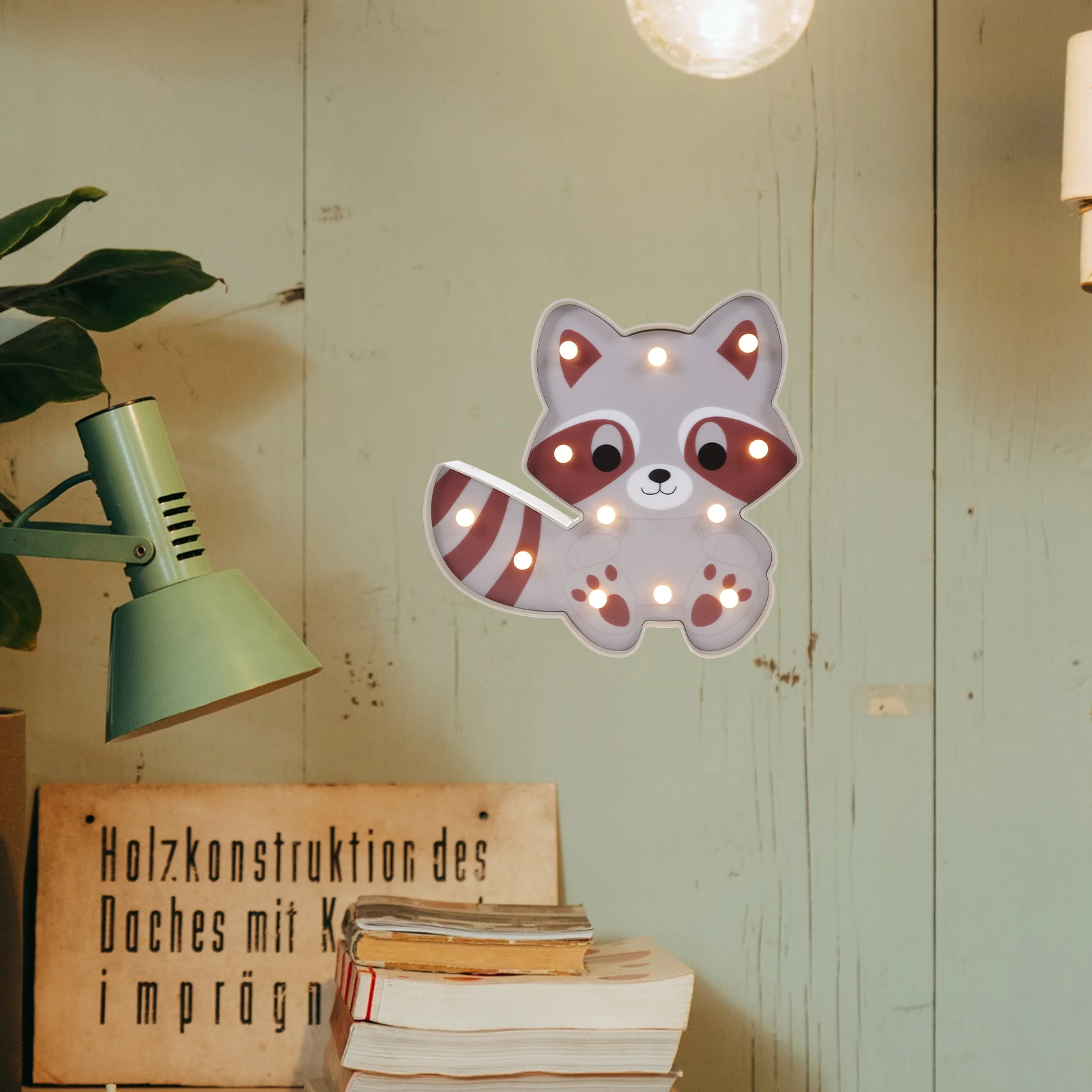 

1pc Raccoon Night Creative Shape Lamp for Bedroom Decor Children's Creative Night Lamp Room Fashion Chic Design Bedside Small