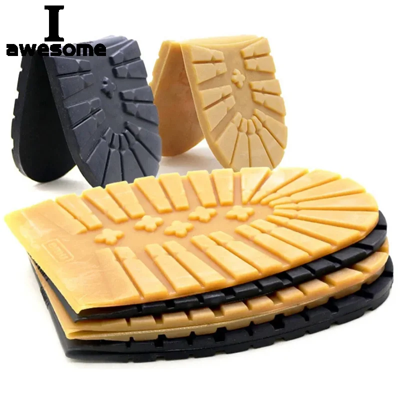 Thicken Rubber Shoe Soles for Men Leather Business Shoes Heel Sole Non-slip Repair DIY Replacement Outsoles Black Yellow Mat Pad