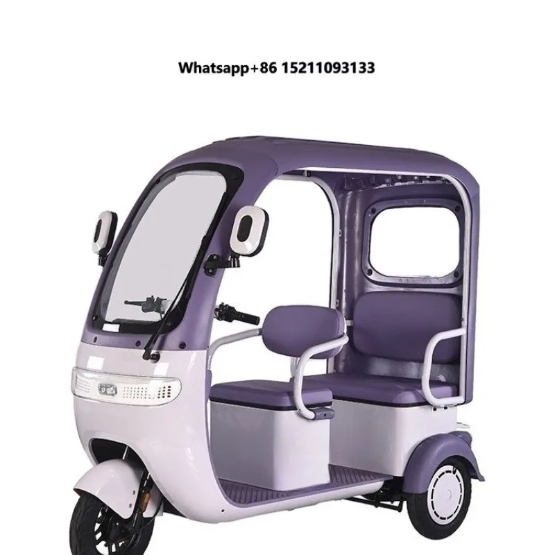 2026 New Model National Standard Electric Tricycle Open Transport Double-Row Leisure Vehicle Passenger Cargo Use 500W