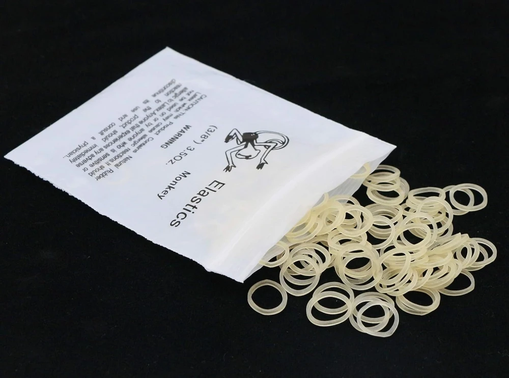 1000 Stück/10 Beutel Zahnkieferorthopädische elastische Gummibänder Zoo Pack Latex Zahnspangenbänder 2,5/3,5/4,5/5,0/6,5 OZ Ortho-Material – Detail 11