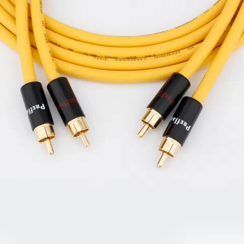 كابل صوت عالي الجودة Van Den Hul VDH RCA HIFI مطلي بالذهب كابل ربط الصوت RCA مطلي بالفضة والنحاس لـ AMP