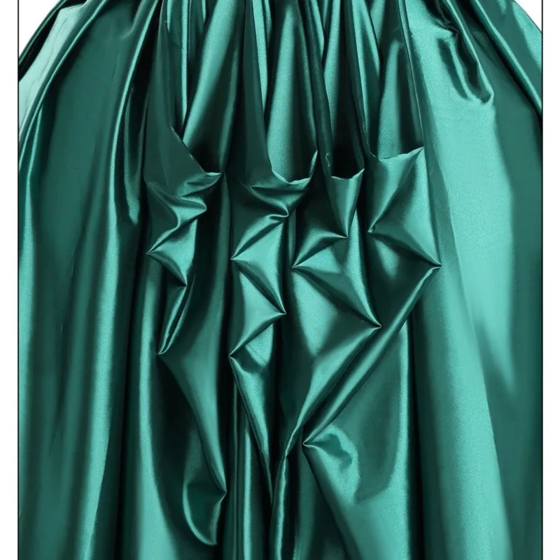 Agnes DeMille Lolita Cosplay Green Dress High Waist Bow Sweet Girls Heavy Industry Trailing Banquet Princess