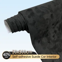 Premium Quality Velvet Suede Fabric Wrap Stickers 300X50CM Self Adhesive Suede Patch Repair Leathers for Car Interior Ceiling