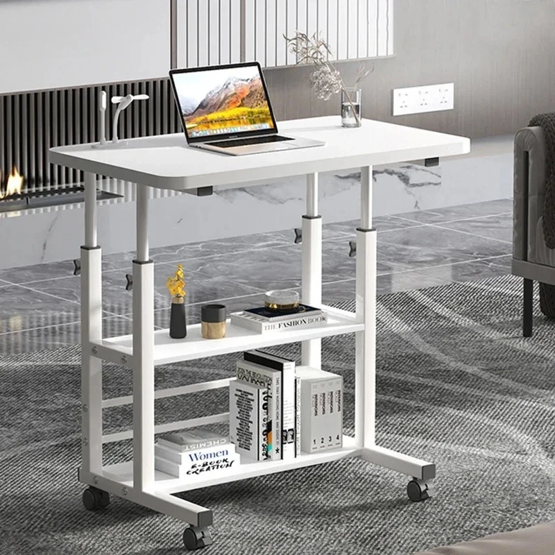 & Minimalist Movable Computer Desks Multi-functional Portable Small Office Furniture Home Bedside Lifting Reading Desk Office De