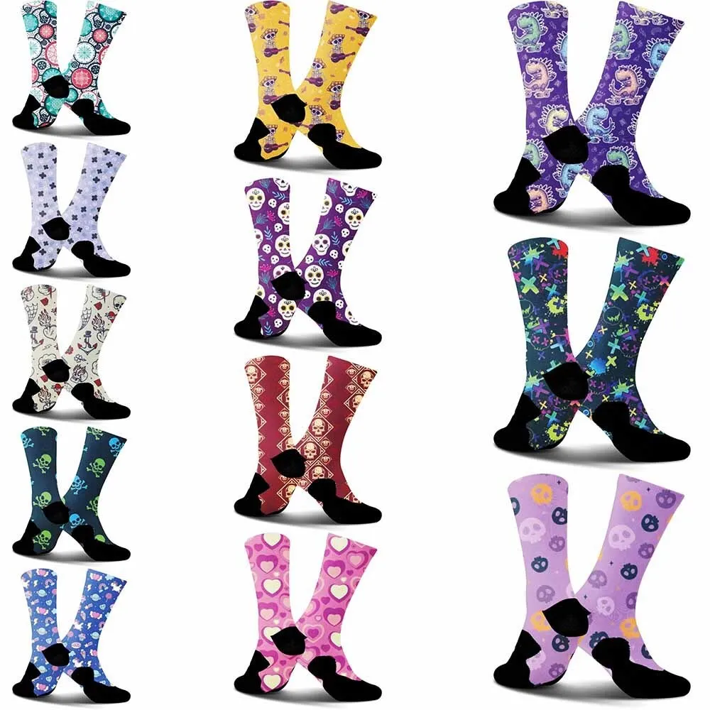 

Спортивные велосипедные носки Creative Cool Skeleton Pattern, унисекс, дышащие, прочные, впитывающие пот, подходят для любителей спорта