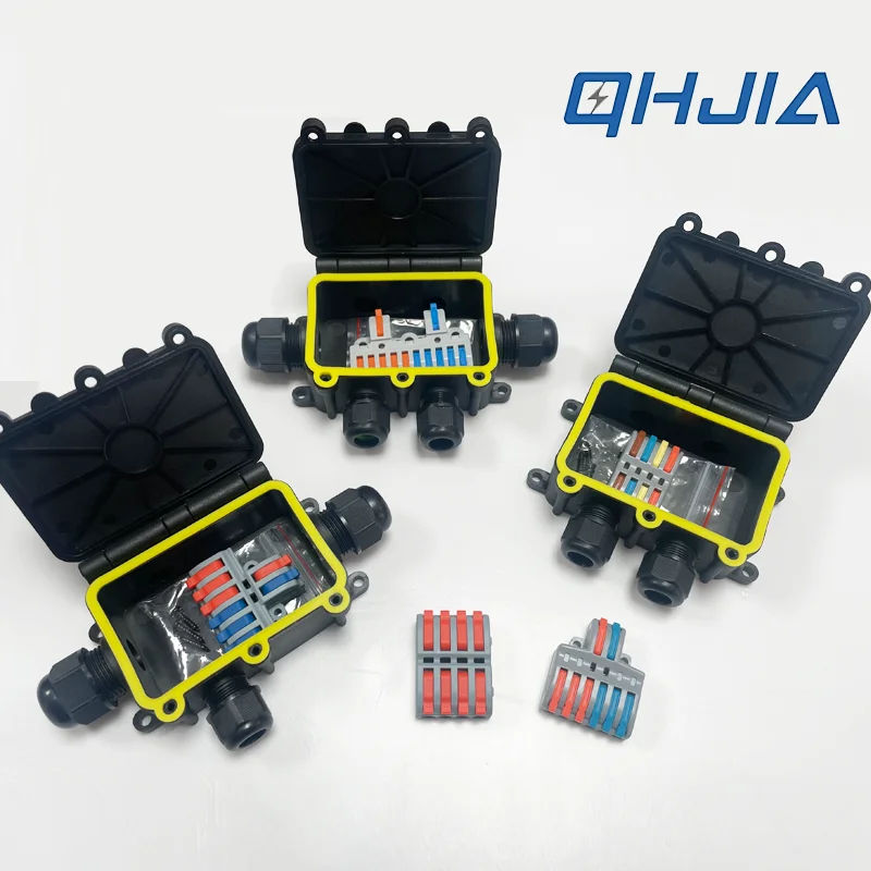 IP68 Waterproof Cable Junction Box Flame Retardant Outdoor Electrical Wire Splitter Box Rainproof Wire Connection Enclosure